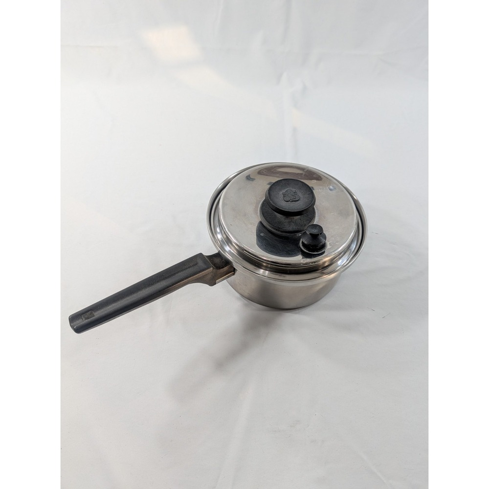 Royal Prestige 7 Ply SS Titanium Silver Alloy 1 Quart Sauce Pan 7.5" w/Lid